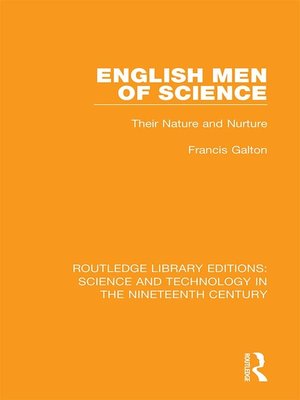 cover image of English Men of Science
